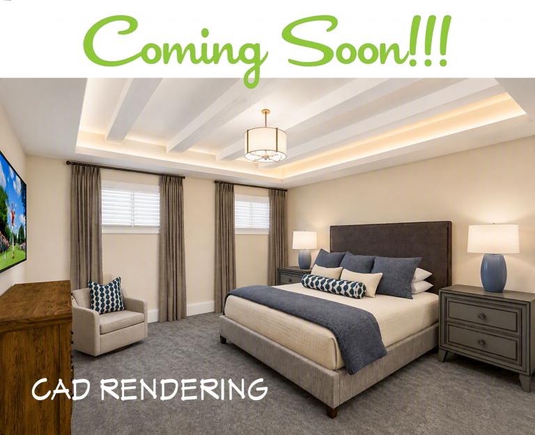 Master Bedroom tray ceiling & beams