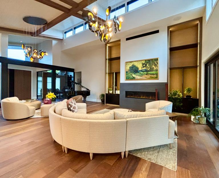 Great Room two seating areas 